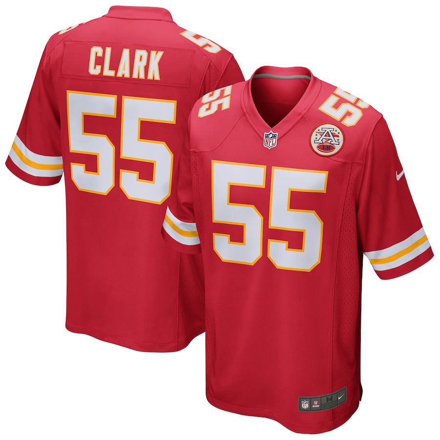 Men Kansas City Chiefs 55 Frank Clark Nike Red Game NFL Jersey